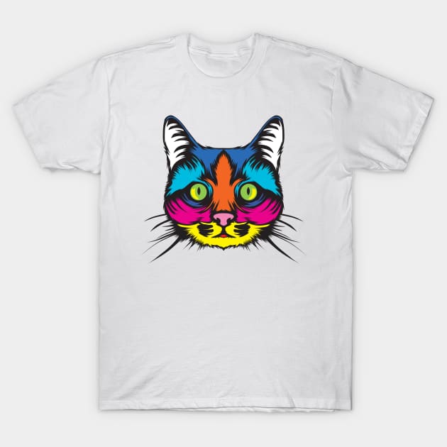 Cat pop art or Rainbow cat T-Shirt by Artlab